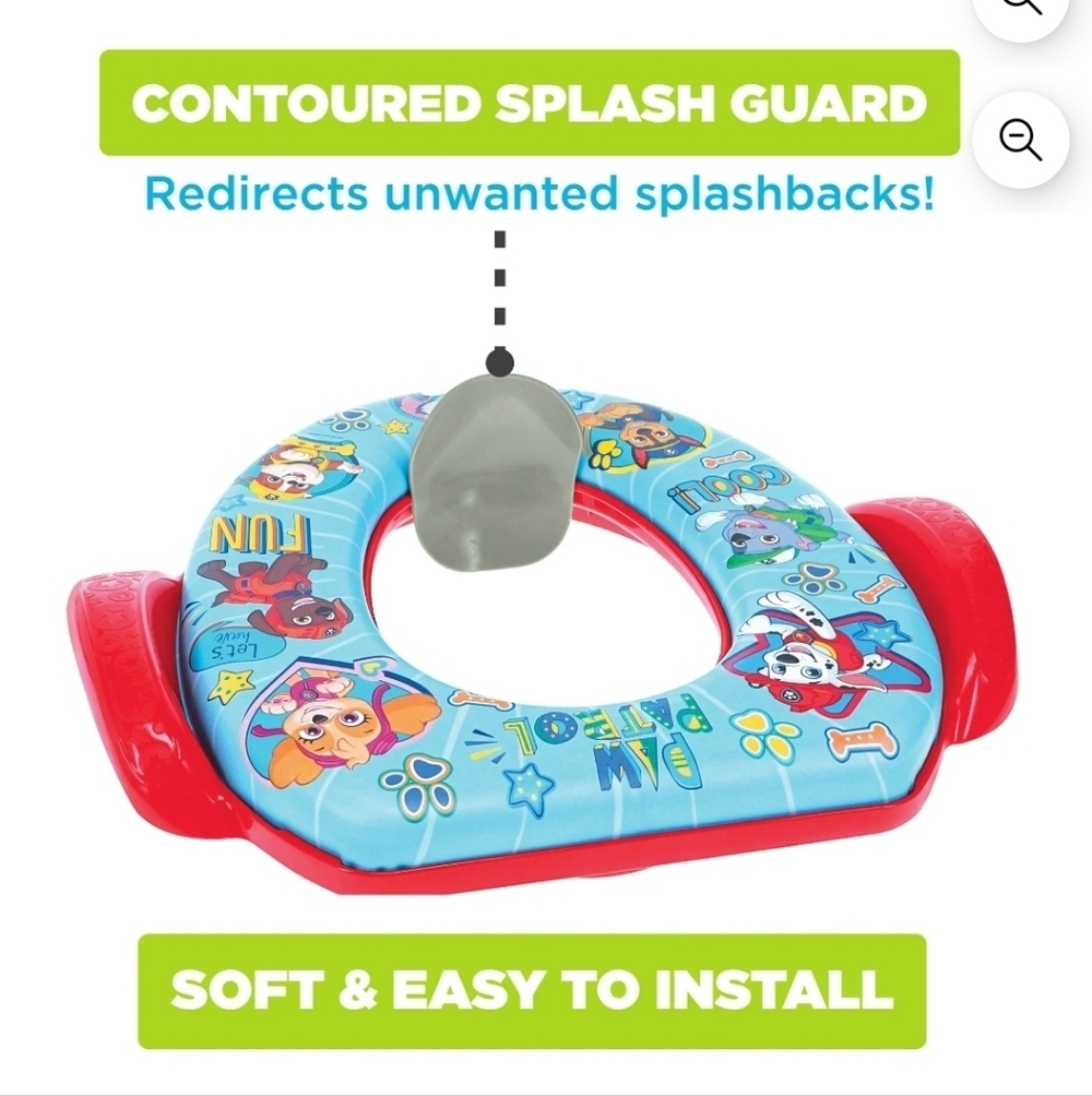 Paw Patrol Kids Toilet Seat with Handles And Splash Guard - Picture 7 of 7